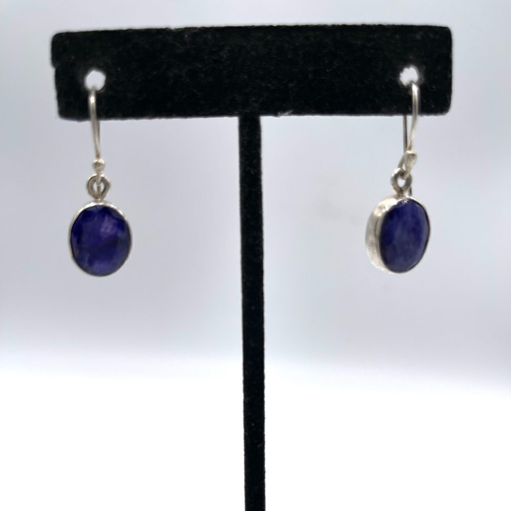 Lapis Lazuli 925 Sterling Silver Dangle Earrings